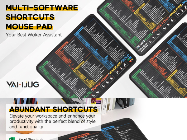 excel shortcuts mousepad