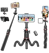 Phone Tripods Flexible Selfie Stick - Octopus Camera Tripods Extendable Cell Phone Tripod Stand w...
