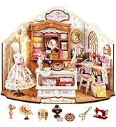 Rolife DIY Miniature House Kit Elsa's Tailoring 1:18 Scale Dollhouse Diorama, Tiny House Building...