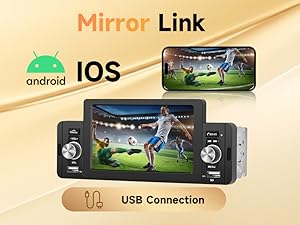 Single Din Apple Carplay Car Stereo Android Auto