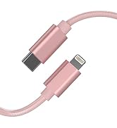 TALK WORKS iPhone USB C to Lightning Cable Charger, 10' Fast Charging Braided Cord for Apple Phon...