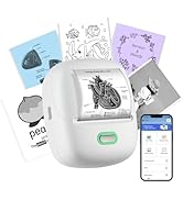 ORGSTA Sticker Printer Mini Printer S002 PrintPods Bluetooth Portable Sticker Maker with 1 Roll P...