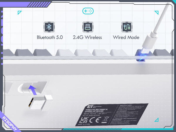 wireless mechanical keyboard, wireless gaming keyboard, bluetooth keyboard