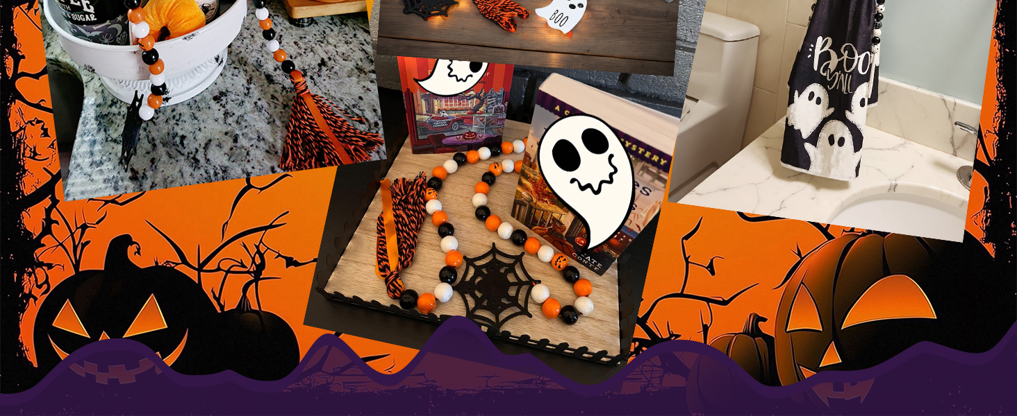 halloween tiered tray decor