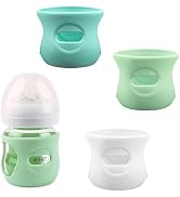 3 Pack Silicone Sleeves for Avent Natural Glass Baby Bottles, Anti Breakage Baby Bottle Holder, C...