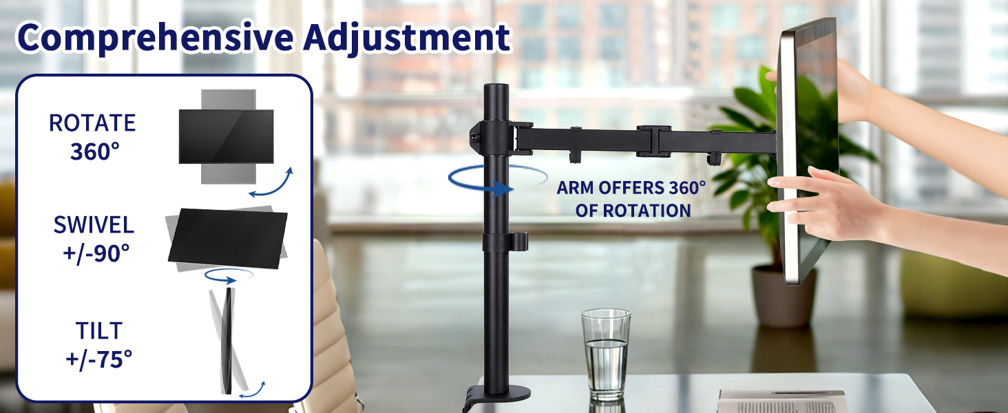 single monitor desk mount