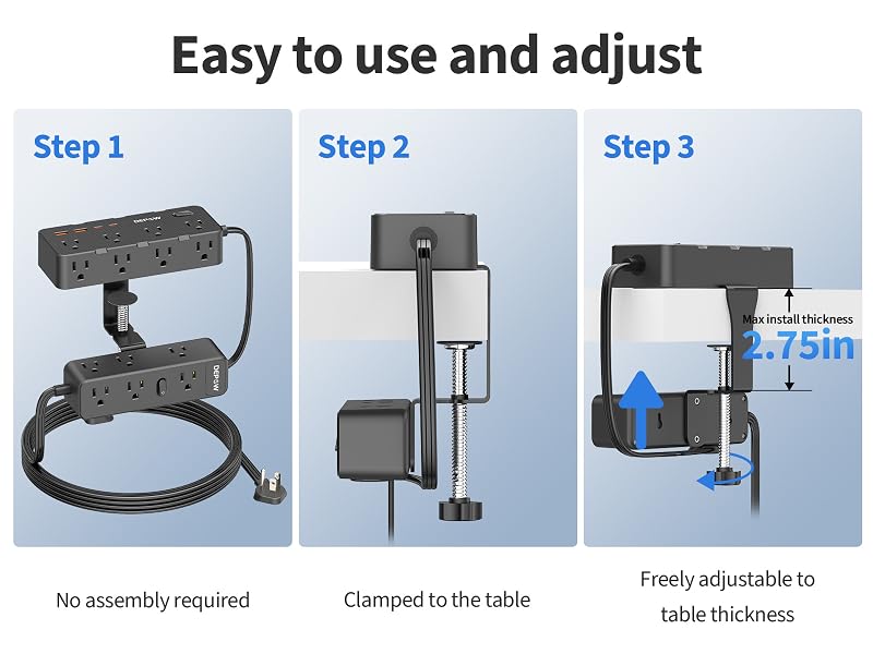 No assembly required for power strip