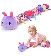 Baby Girl Toys 0-3-6 Months Musical Stuffed Animals Plush Caterpillar Toy with Crinkle Rattles Tu...