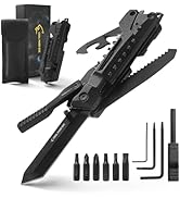 Multitool Knife,17 in 1 Multi Tool Knife,Gifts for Men,Multitool Pocket Knife with Fire Starting ...