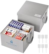 Housolution 2 Pack Freezer Organizer Bins, Collapsible Deep Chest Freezer Organizer Bins with Rem...
