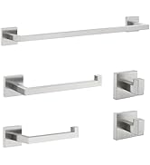 Towel Bar Set 5 Pieces Brushed Nickel Bathroom Hardware Set Includes 23.6 Inch Towel Bar Toilet P...