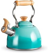 ROCKURWOK Tea Kettle, Tea Pot with Cool Touch Ergonomic Handle, Tea Kettle Food Grade Stainless S...