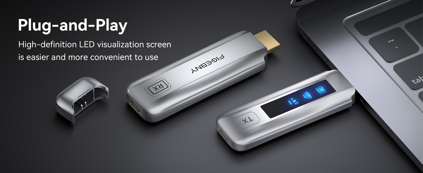 Wireless HDMI Transmitter and Receiver 4K, FIGEBNY