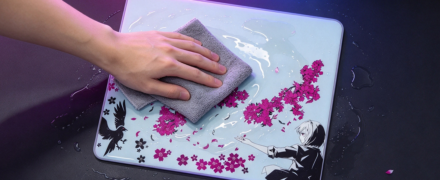 Smooth glass surface wipes clean easily, removing dust, fingerprints, and spills in seconds.