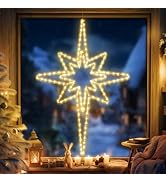 Christmas Bethlehem Star Lights Decoration - 141LED Outdoor Waterproof Christmas LED North Star N...