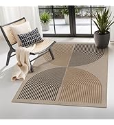 Lahome Modern Rainbow Easy Jute 3x5 Patio Rug, Washable Rugs for Entryway Farmhouse Non Slip Indo...