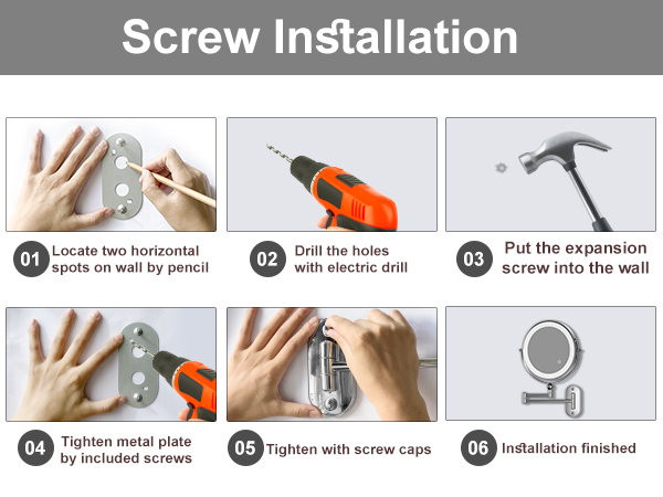 Wall Mounted Lighted Makeup Mirror