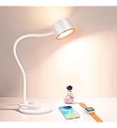 LiFMIRA LED Desk Lamp, 1200LM for Home Office, Fully Dimmable Bedside Reading Lamp with USB C + A...