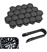 Yekoaru 20 PCS Car Lug Nut Covers, 19 mm Hex Plastic Wheel Bolt Dust Caps, Hub Bolt Head Protecto...