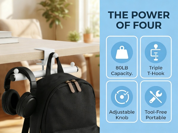 bag hanger for table