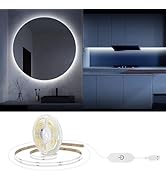 COB LED Strip Light 5V USB Powered, 6.56FT/2M 640LEDs Dimmable LED Vanity Mirror Lights CRI90+ LE...