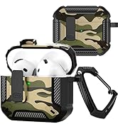 Ephoou for Apple Airpods 4 Case with Lock, Armor Rugged Camo Military Hard Shell Protective Cover...