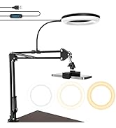 MagLoop Overhead Camera Mount with Ring Light, 6‘’ Overhead Phone Mount Compatible with iPhone Ca...
