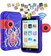 VATOS Kids Smart Phone Toy for Girls Boys 3 4 5 6 7 8 9 Years Old, 4" Large Touchscreen Spider St...