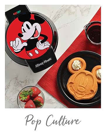 Disney Mickey waffle maker with Mickey character waffle for pop culture kitchen appliances