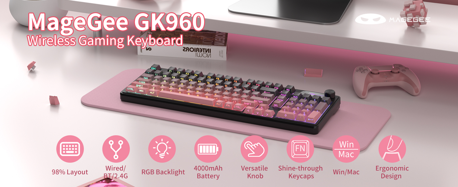 MageGee GK960 Wireless Gaming Keyboard