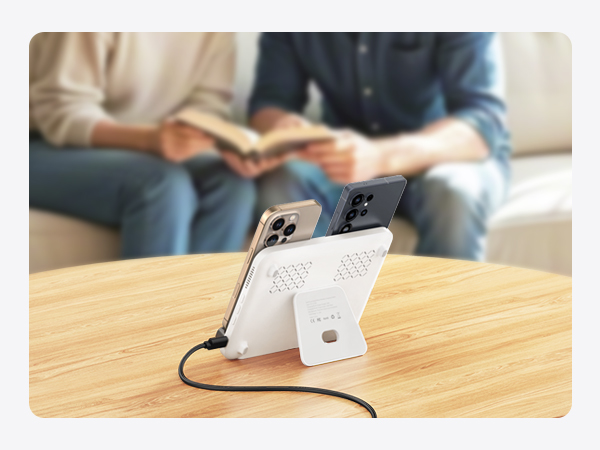 dual iphone wireless charging station