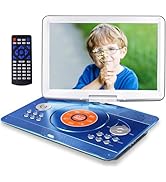 16.9" Portable Mobile DVD Player with 14.1" Large Swivel Screen with 6 Hrs Rechargeable Battery f...