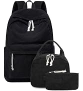 Bluboon Teens Backpack Set Canvas Girls School Bags, Bookbags 3 in 1