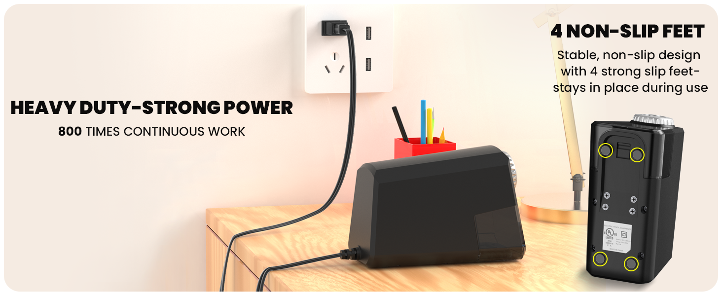 Quiet electric sharpener