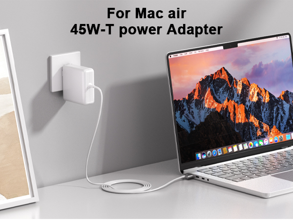 45W Charger for MacBook Pro, 45W Magnetic2 T-Tip Power Adapter Charger Replacement for Mac Pro/air