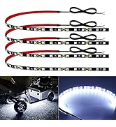 12V Led Light Strip 18" Connectable White Led Strip Lights for Car Motorcycle Golf Cart Automotiv...