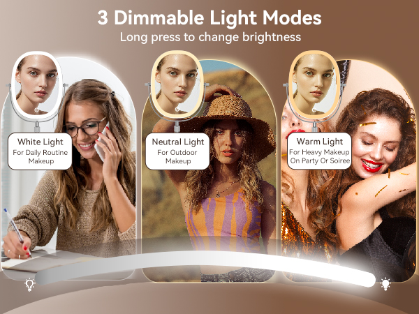 lighted makeup mirror