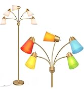 FOLKSMATE LED Floor Lamp, Medusa Multi Head Modern Tall Standing Lamps, Adjustable Corner Reading...
