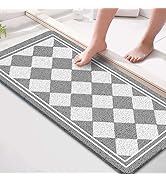 Shower Mat Non Slip Bathtub Mat Without Suction Cups, 15.7×36 Inch, with Drainage Holes, PVC Loof...