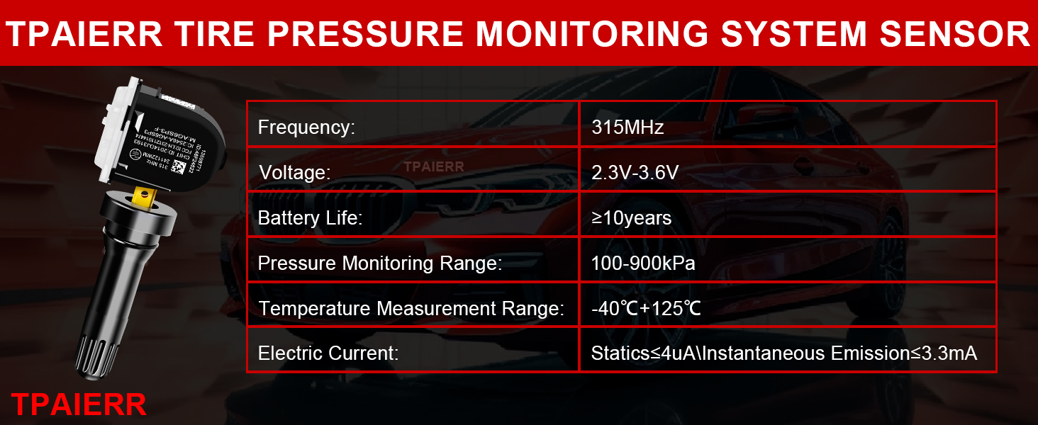 tpaierr tpms tire pressure sensor