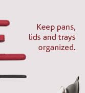 Cuisinel Heavy Duty Pan Organizer - 5 Tier Rack - Holds 50 LB - Holds Cast Iron Skillets, Griddle...