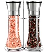 Willow &amp; Everett Salt and Pepper Grinder Set - Stainless Steel Manual Mills for Whole Peppercorns...