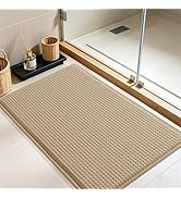 Boost Upgrade Memory Foam Waffle Bath Mat, Ultra-Max Soft Bathroom Rug, Super Non-Slip PVC Backin...