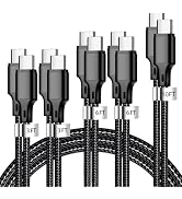 USB C to USB C Charger Cable, 5 Pack [3/3/6/6/10ft] Type C Fast Charging Cord High Data &amp; Transfe...
