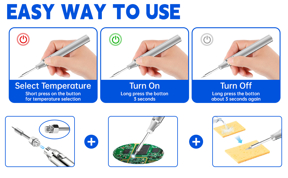 Digital Adjustable Temperature Thermostatic Soldering Gun