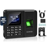 KUIIYER 2 in 1 Time Clocks for Employees Small Business (Fingerprint + Password) Employee Clock i...