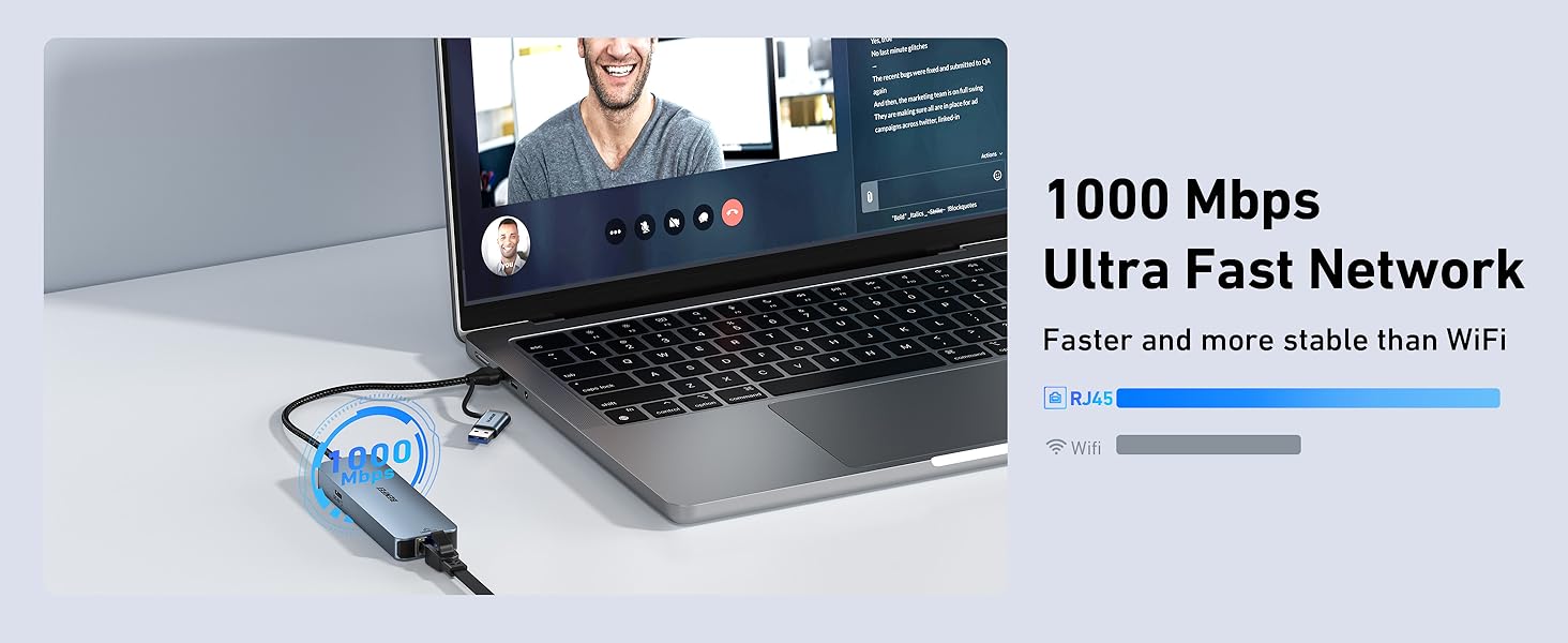 a laptop with a man on the screen