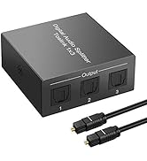 Y.D.F 3 Port Toslink Splitter Audio Splitter 1 in 3 Out Digital Optical Audio Splitter Support LP...