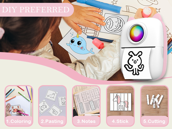Mini Sticker Printer, Pocket Thermal Sticker Printer Machine, Thermal Bluetooth Sticker Maker