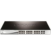 D-Link PoE+ Switch, 24 28 Port Fast Ethernet Managed Web Smart 2 Gigabit BASE-T and 2 Gigabit Com...